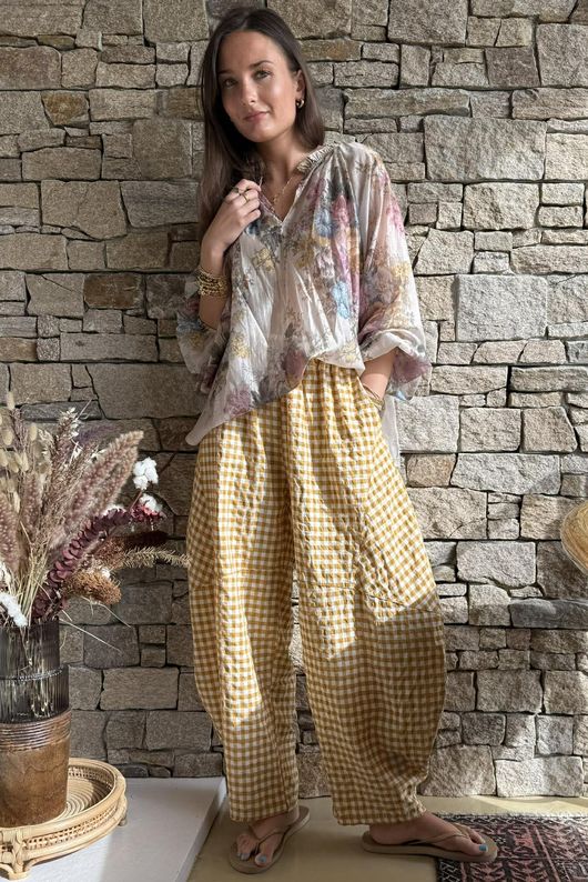 Rustic Peony Blouse Mauve